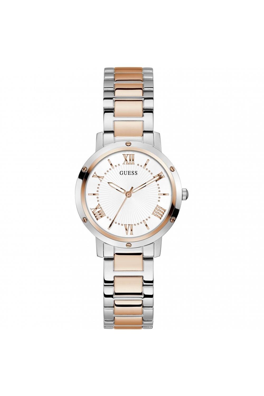 

Модные аналоговые кварцевые часы Dawn из нержавеющей стали - Gw0404L3 Guess, серебро