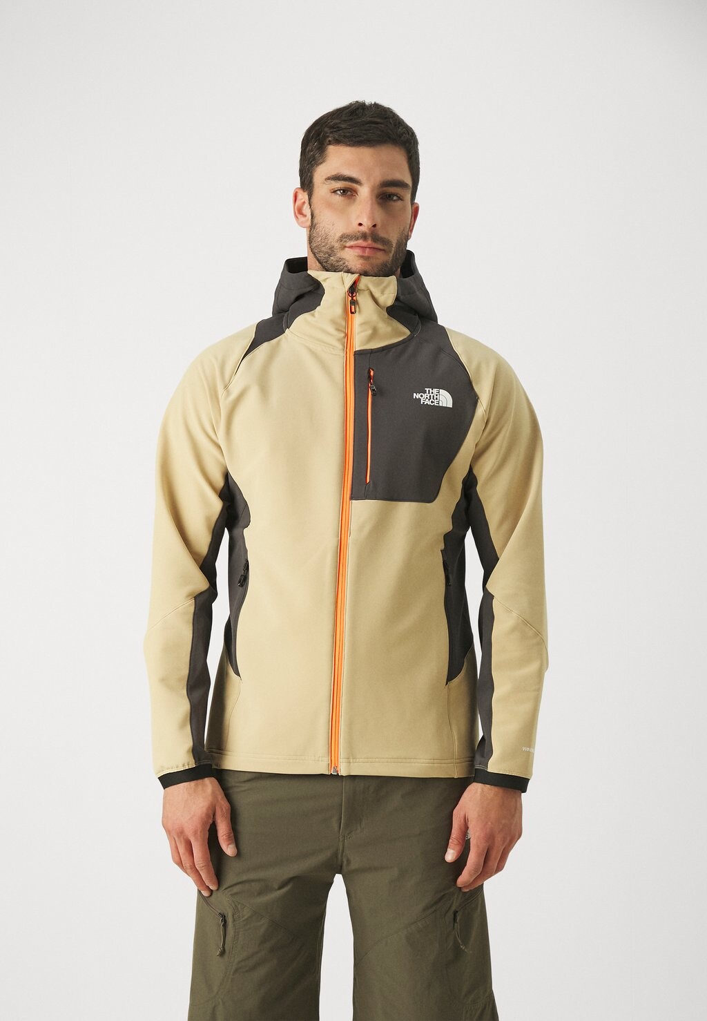 

Куртка Softshell Hoodie The North Face, цвет khaki stone/asphalt grey