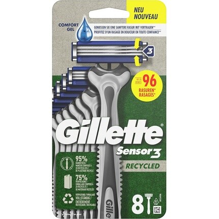

Одноразовая бритва Gillette Sensor3, 8 бритв с 3 лезвиями