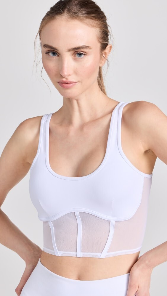 

Майка Alo Yoga Airbrush Mesh Corset, белый