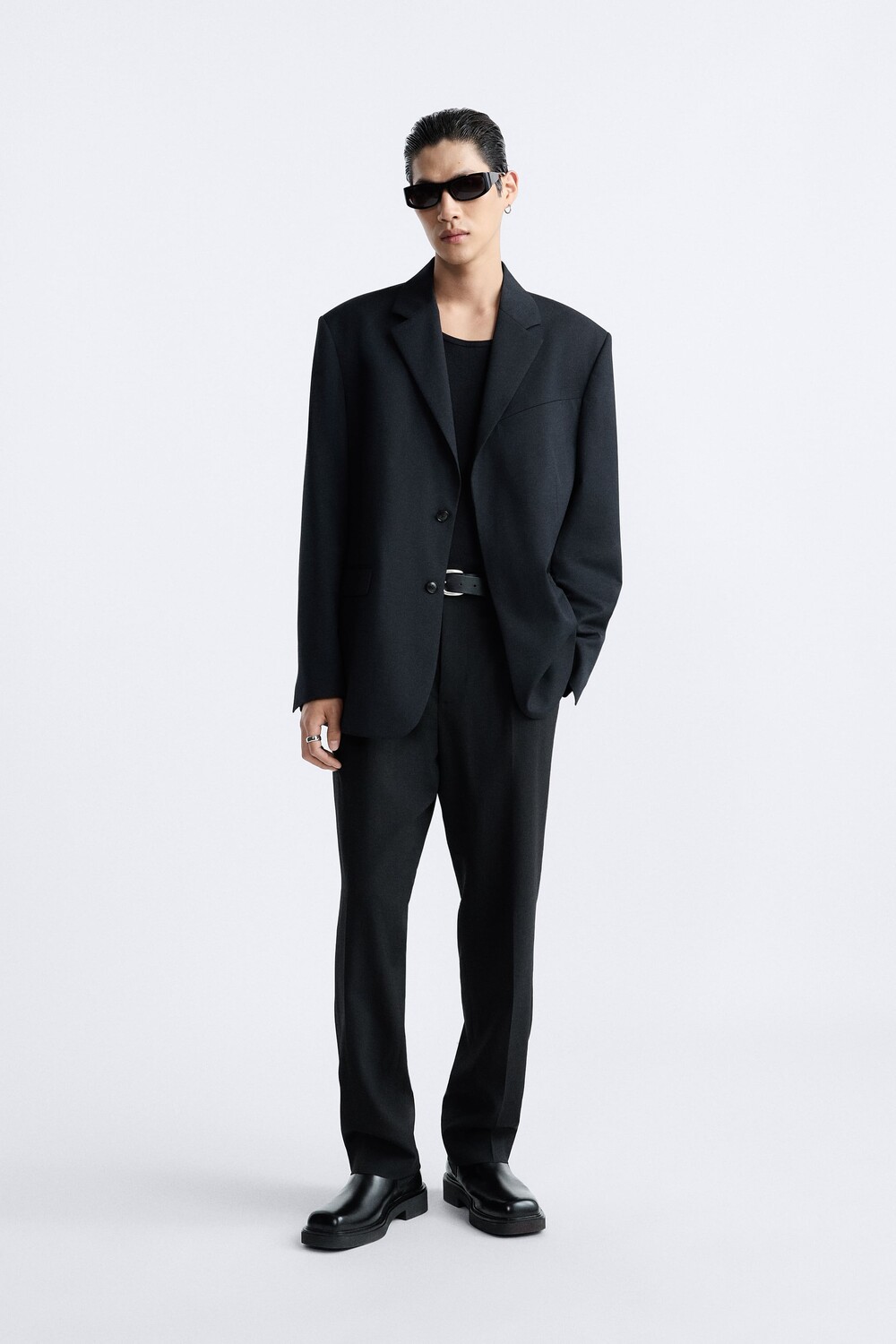 

Брюки из 100% шерсти, ограниченная серия Zara, черный