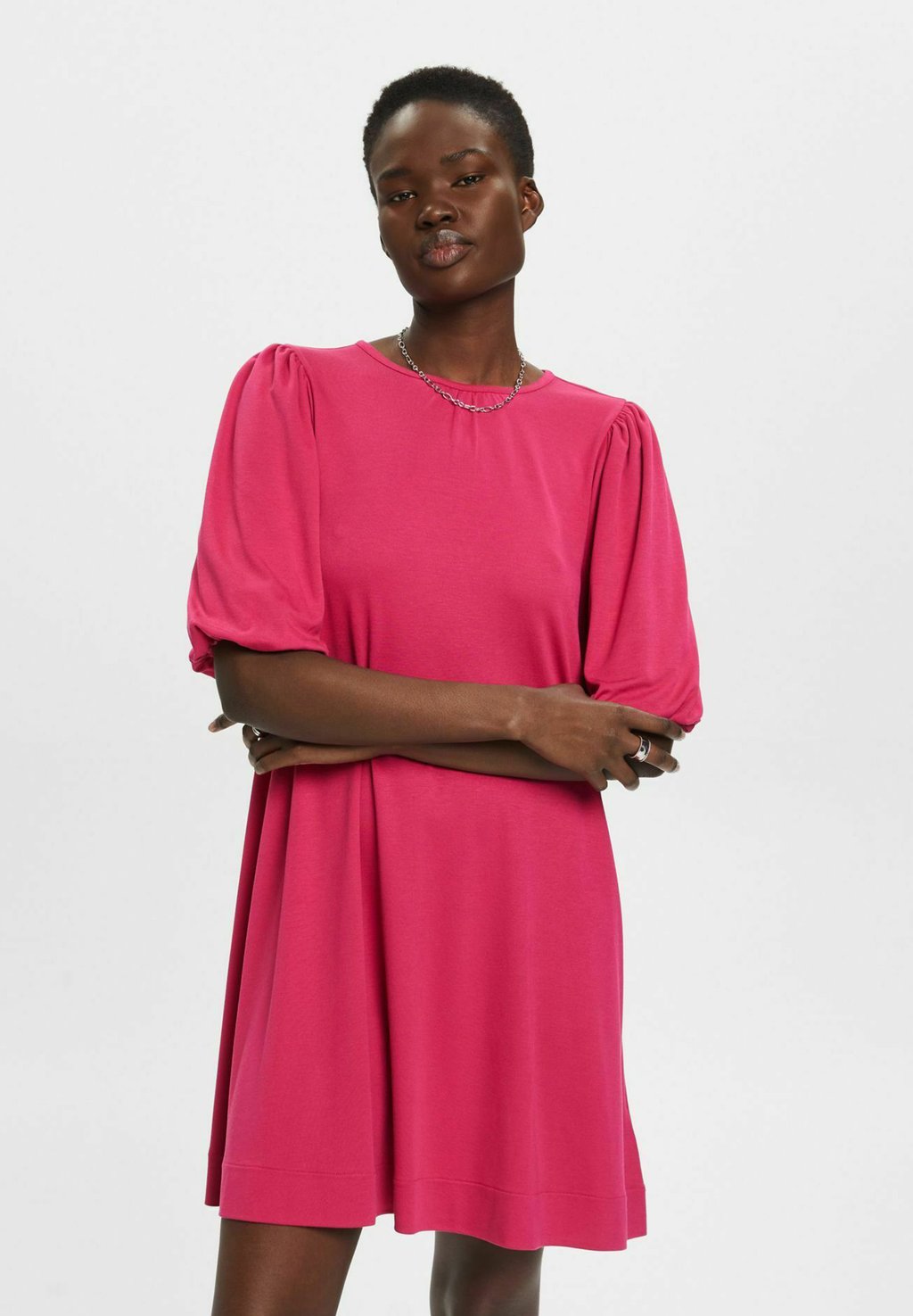 Платье из трикотажа edc by Esprit, темно-розовый