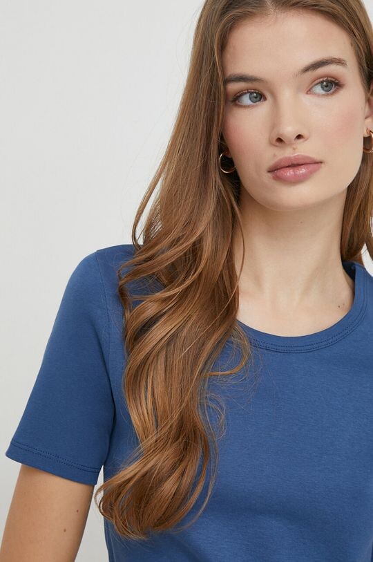 

Хлопковая футболка United Colors of Benetton, темно-синий