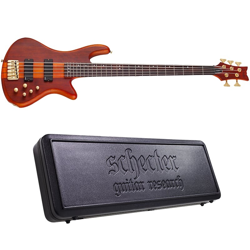 

Басс гитара Schecter Stiletto Studio-5 Honey Satin 5-String Electric Bass Guitar + Hard Case Studio 5