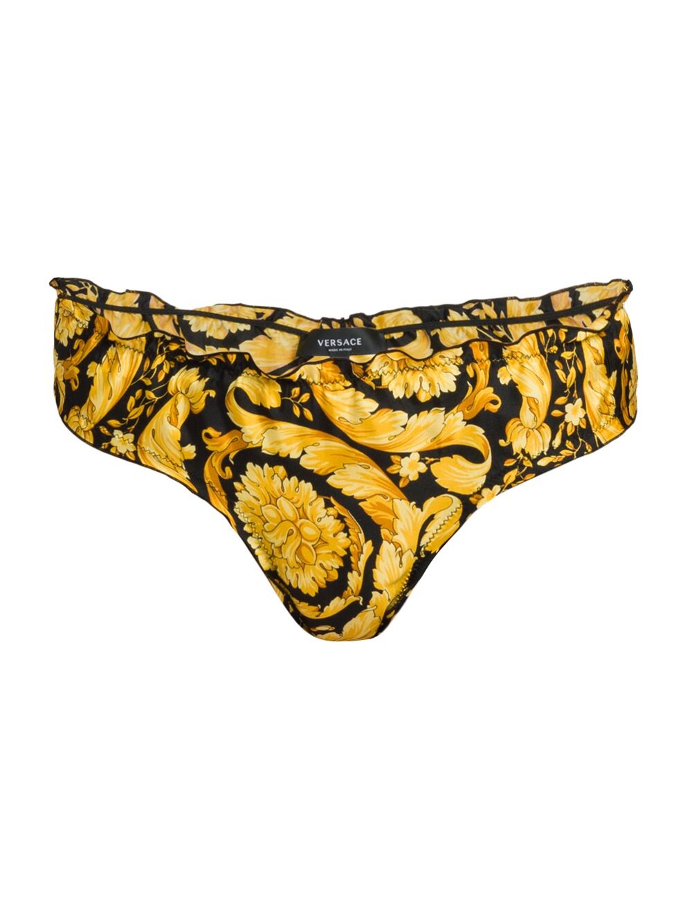 

Шелковые трусики Cheeky с принтом в стиле барокко Versace, черный