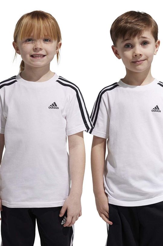 цена Детская хлопковая футболка LK 3S CO. adidas, белый