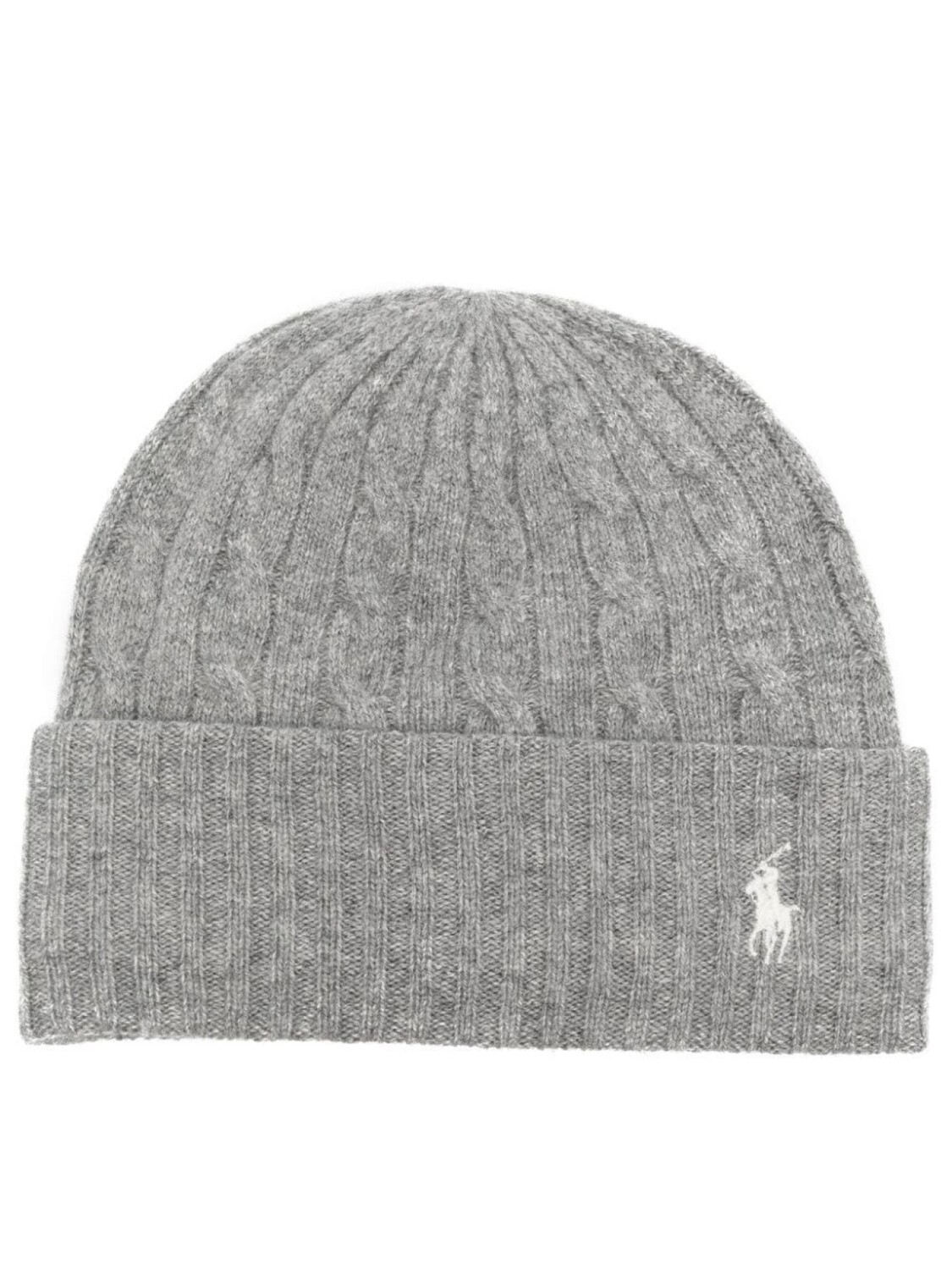 

Polo Ralph Lauren шапка бини фактурной вязки с вышитым логотипом, серый