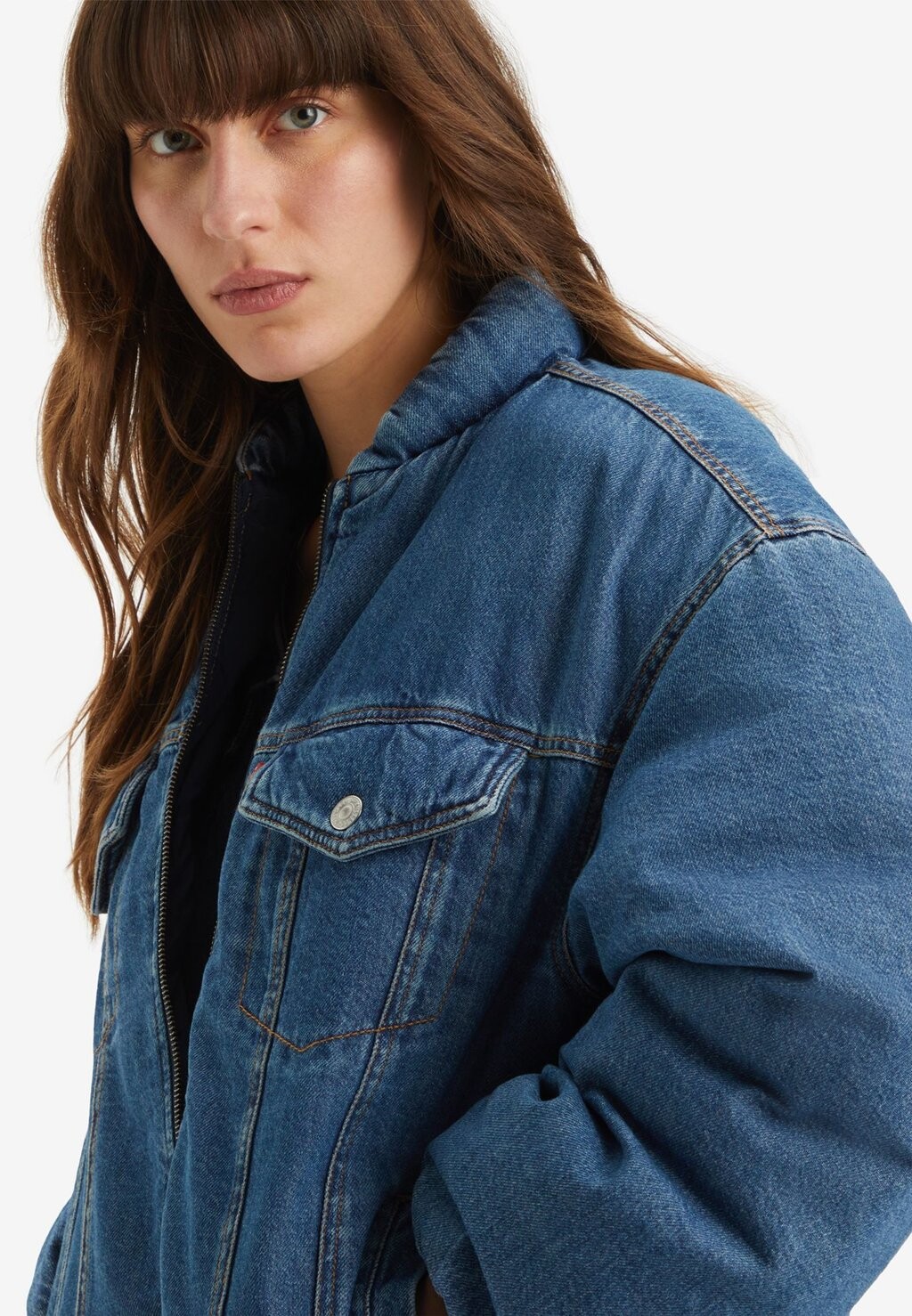 

Джинсовая куртка 90S PADDED TRUCKER Levi's, синий деним