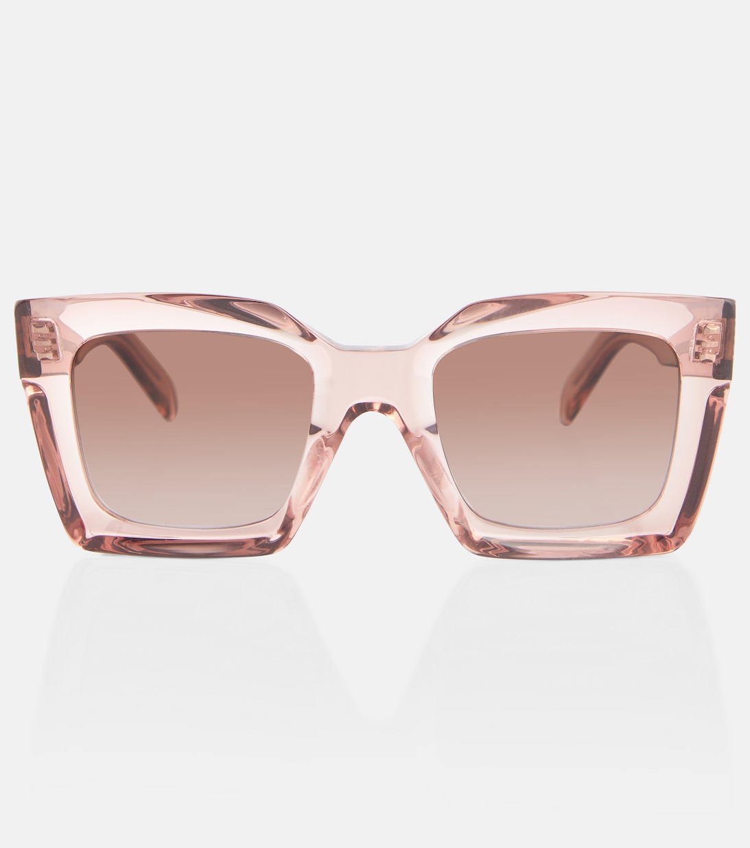 цена Квадратные солнцезащитные очки Celine, розовый