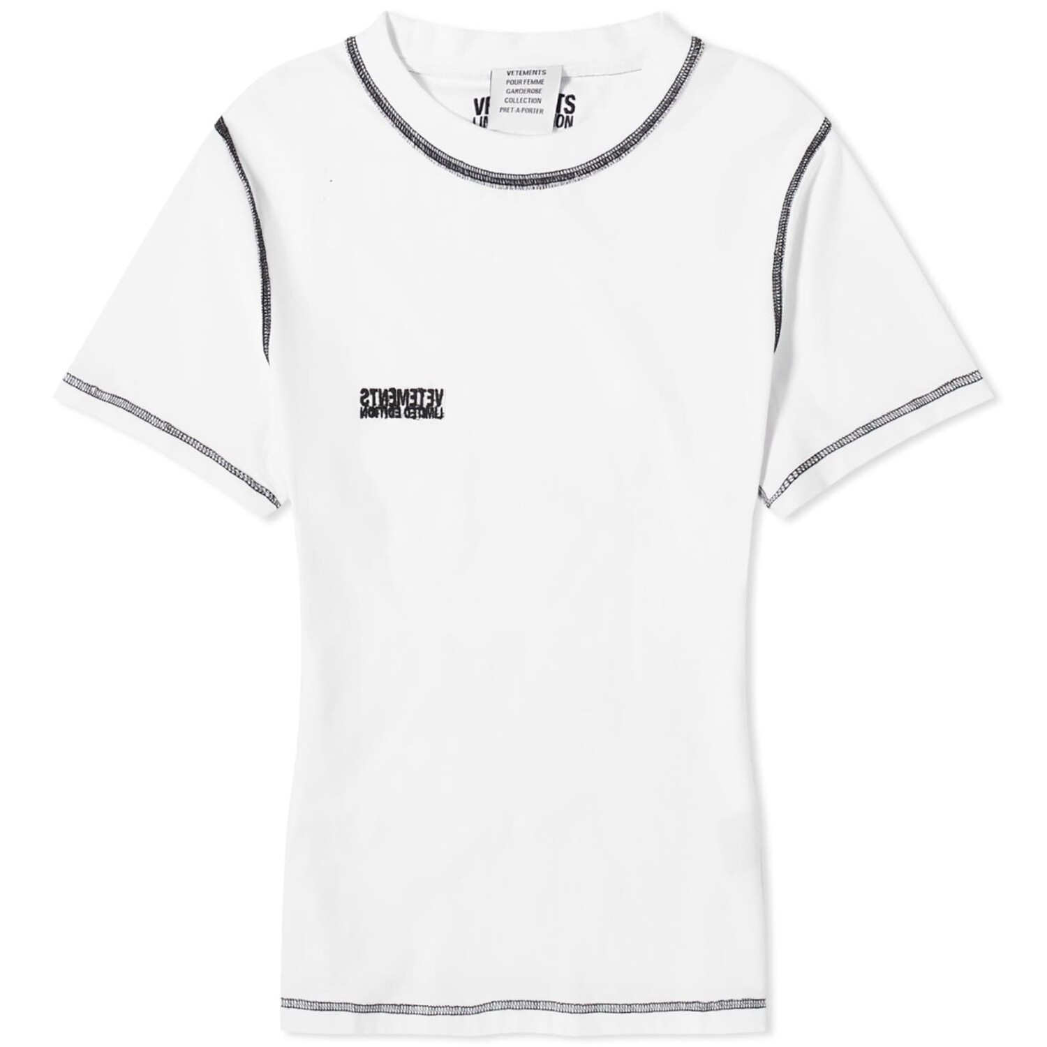 

Футболка Vetements Embroidered Logo, белый