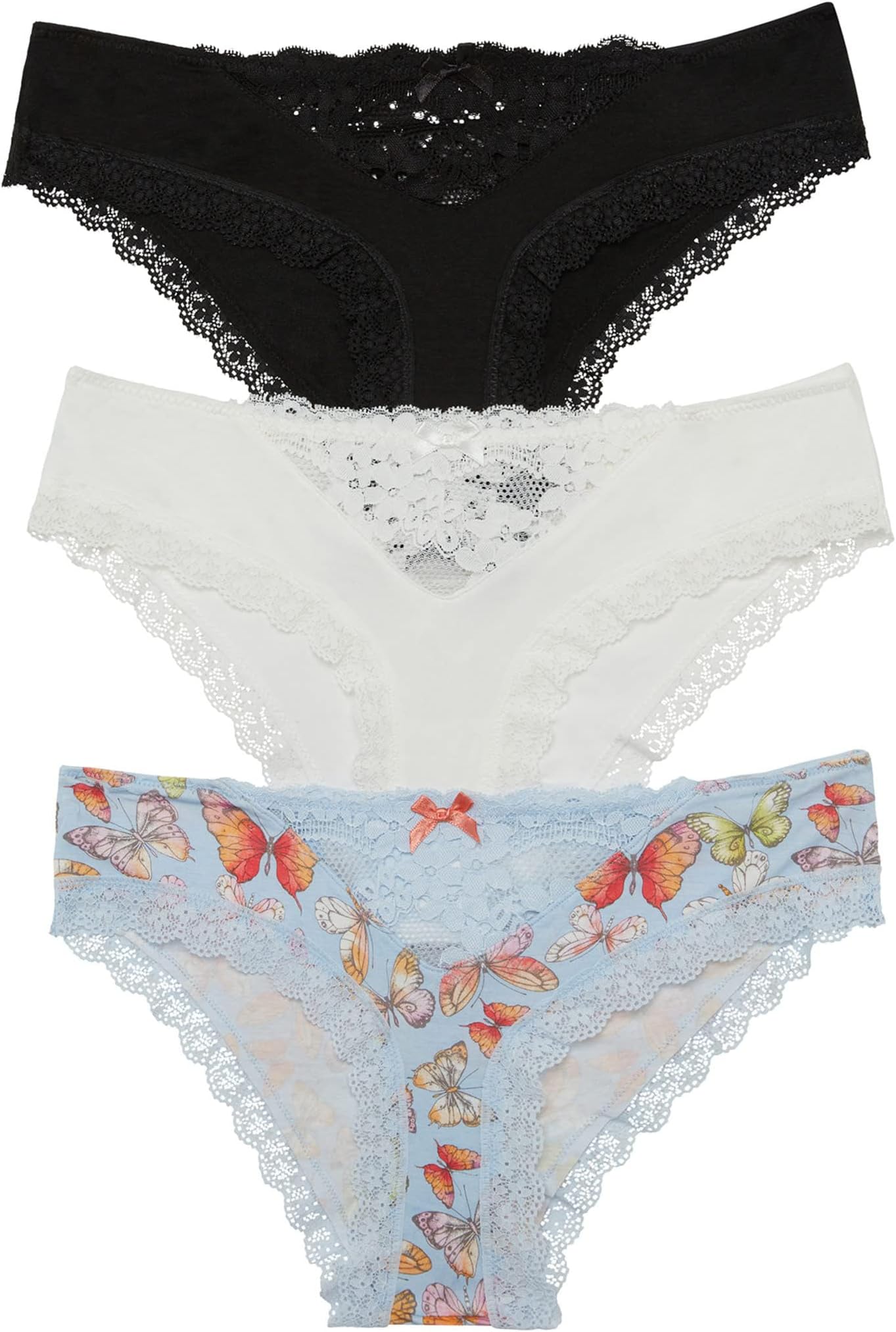 

Набор из 3 шт. Willow Hipster Honeydew Intimates, цвет Black/Macrame/Picnic Butterflies