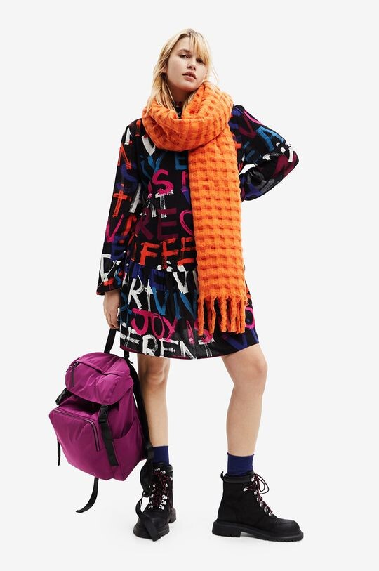 

Дезигуаль шаль Desigual, оранжевый