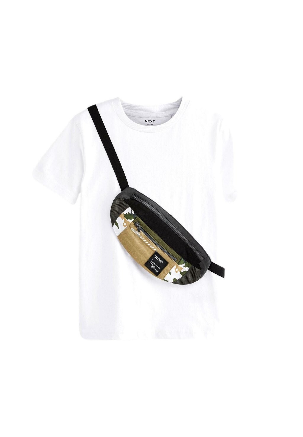 

Футболка с принтом BAG POCKET SHORT SLEEVE Next, цвет white