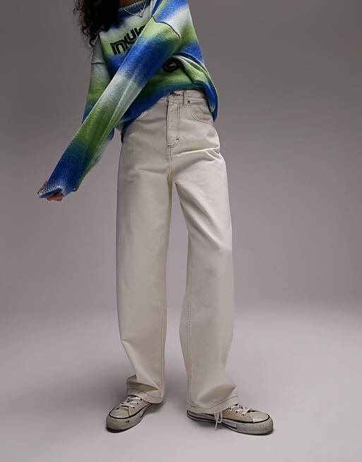 

Бежевые джинсы Topshop Baggy