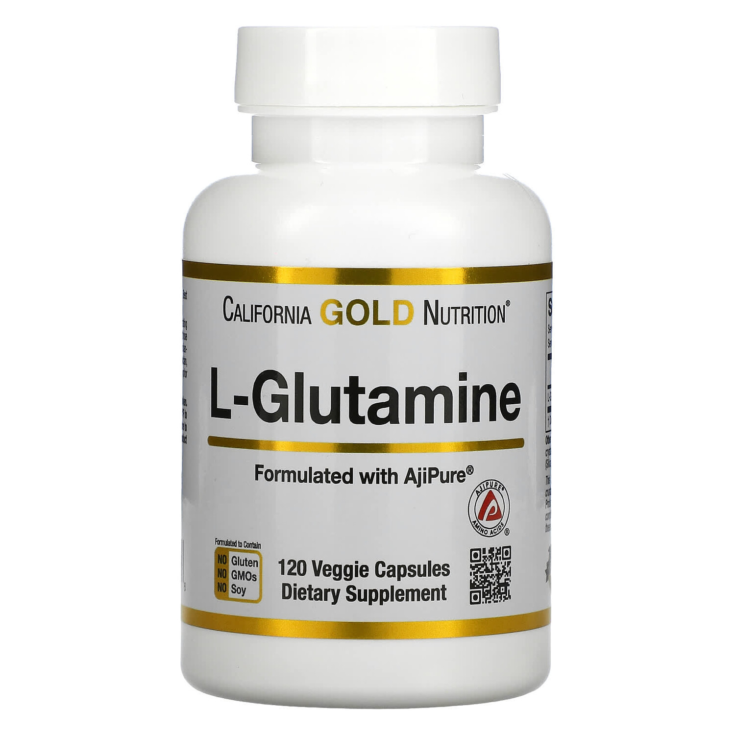 

L-глютамин, AjiPure, 120 растительных капсул, California Gold Nutrition