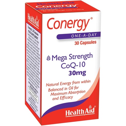 цена Conergy Coq-10 30 мг 30 капсул, Healthaid