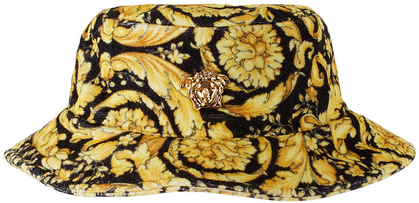 

Детская черно-золотая панама в стиле барокко Versace