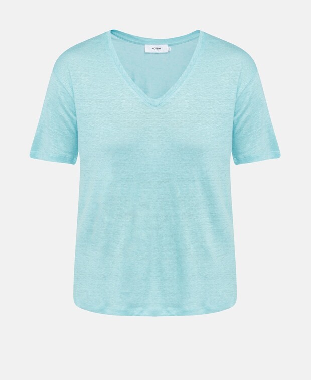 

Льняной лонгслив Notshy Cashmere, светло-синий