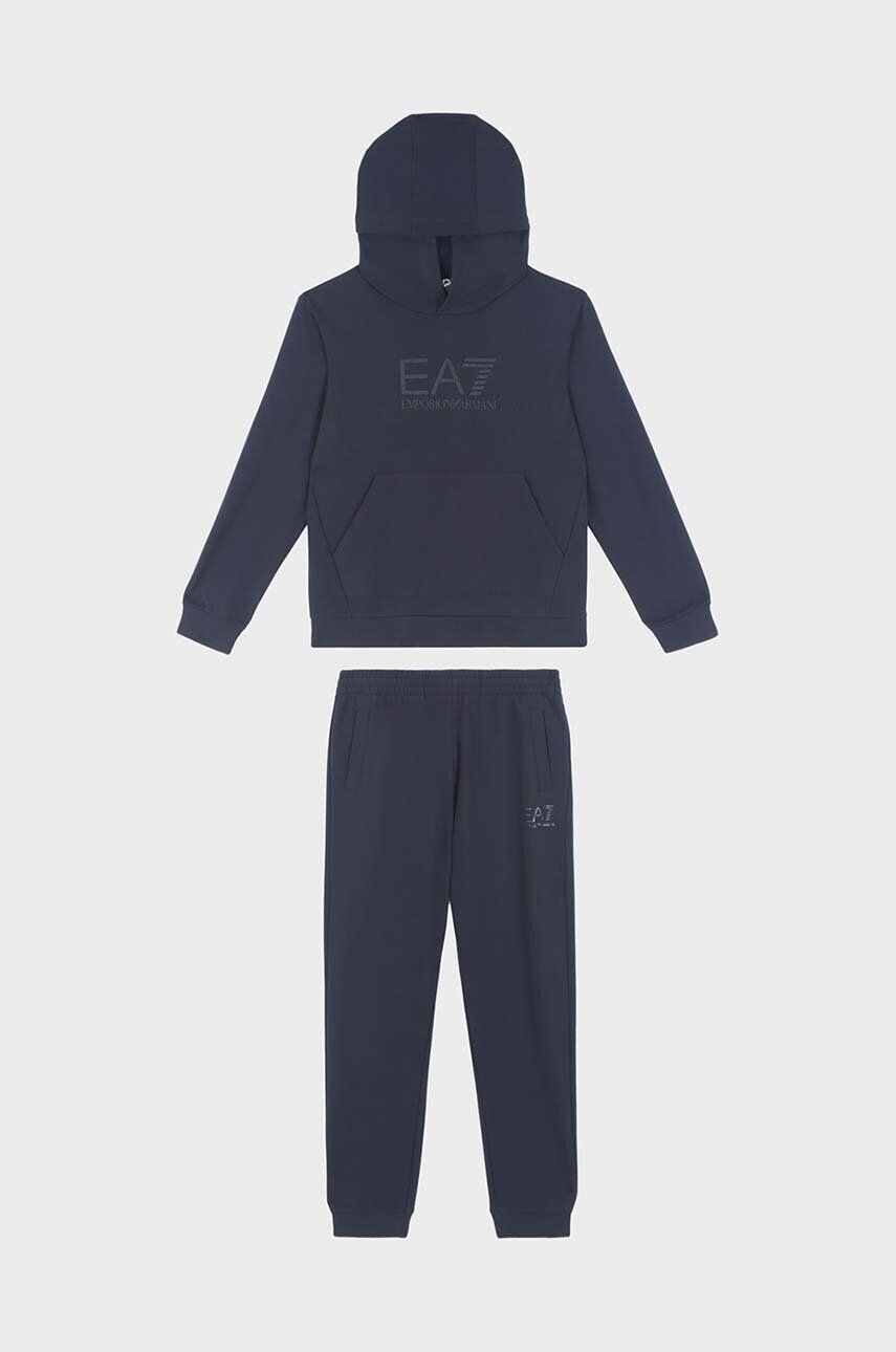 

EA7 Детский шерстяной спортивный костюм Emporio Armani Ea7 Emporio Armani, темно-синий