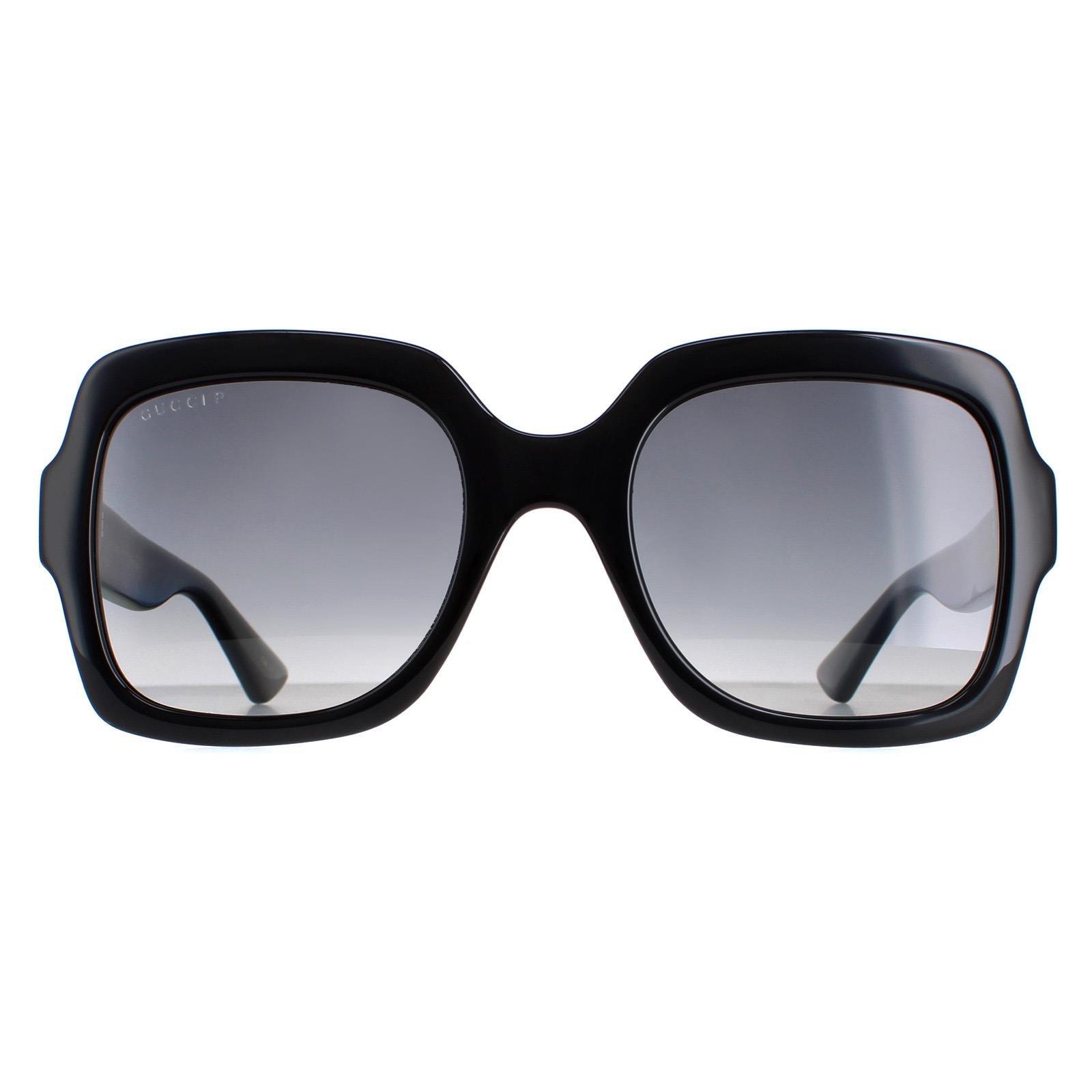 Квадратный черный серый градиент поляризованный GG1337S Gucci, черный очки солнцезащитные stylemark polarized l2438f photochrome хамелеон
