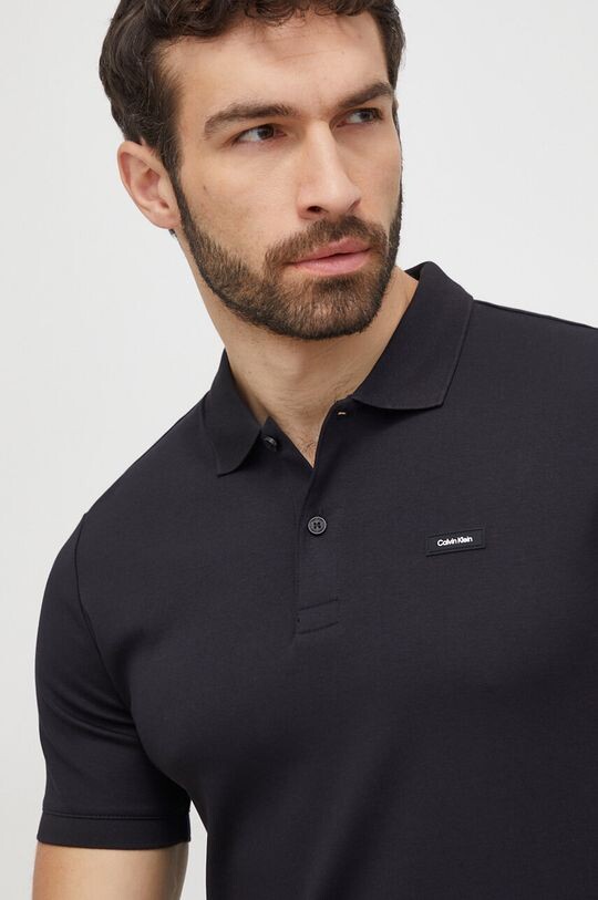 

Хлопковое поло Calvin Klein, черный