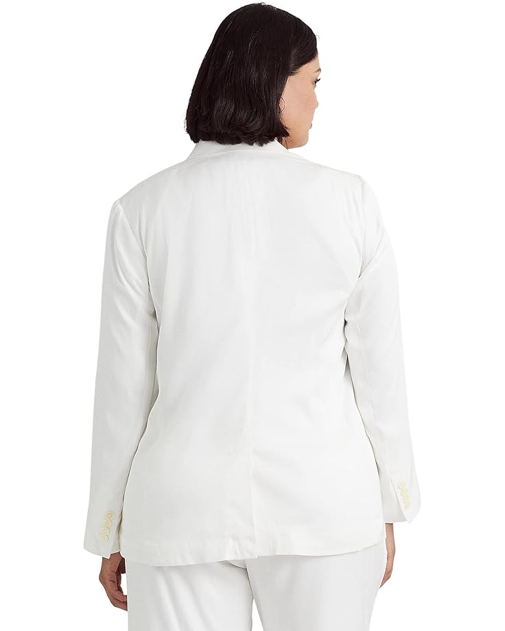 

Блейзер LAUREN Ralph Lauren Plus Size Linen-Blend Twill Blazer, белый