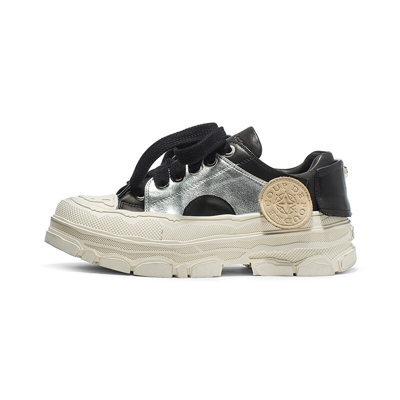 

Кроссовки женские толстые низкие Coup De Foudre, цвет Off White/Gold