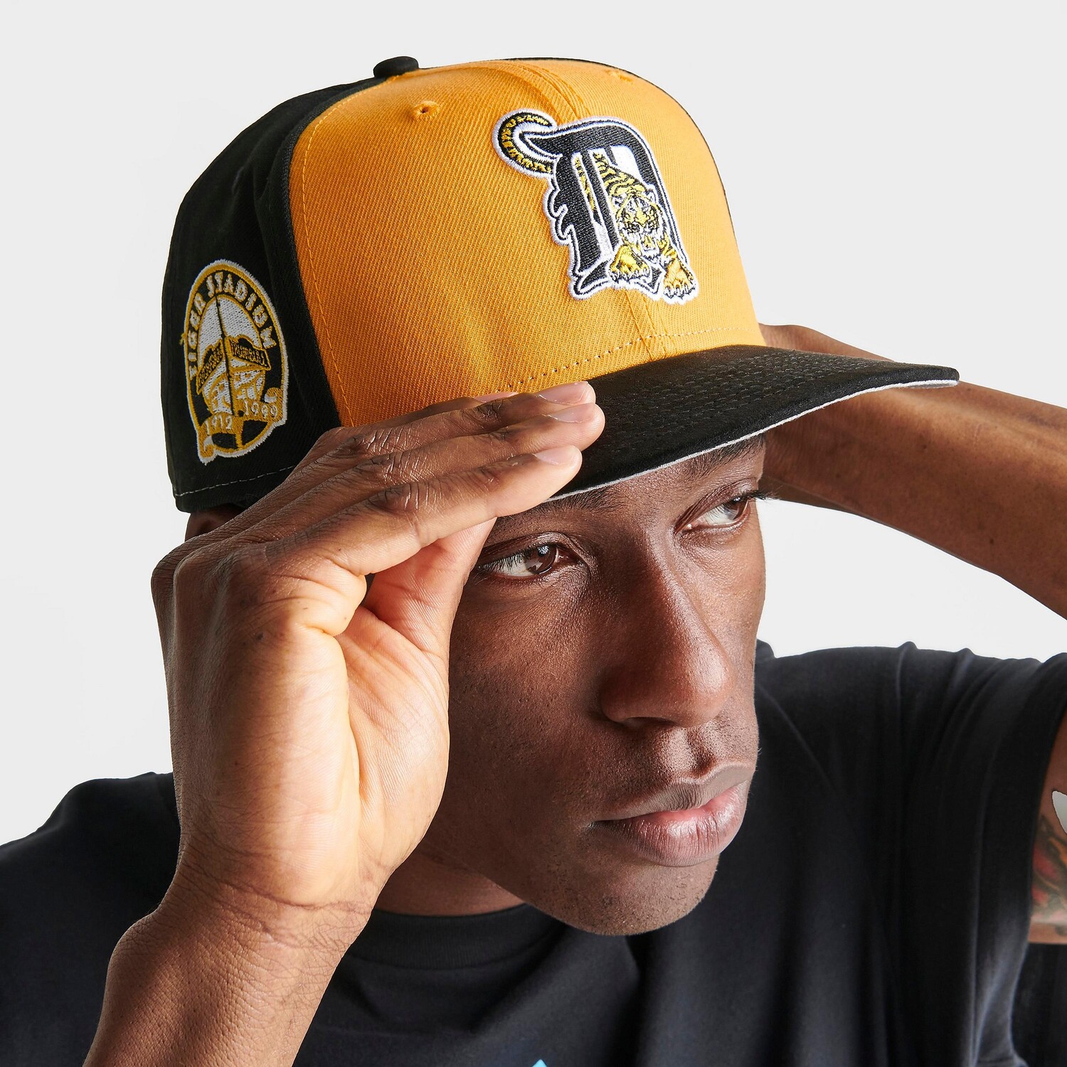 

Черно-желтая кепка New Era Detroit Tigers MLB 9FIFTY Snapback, черный