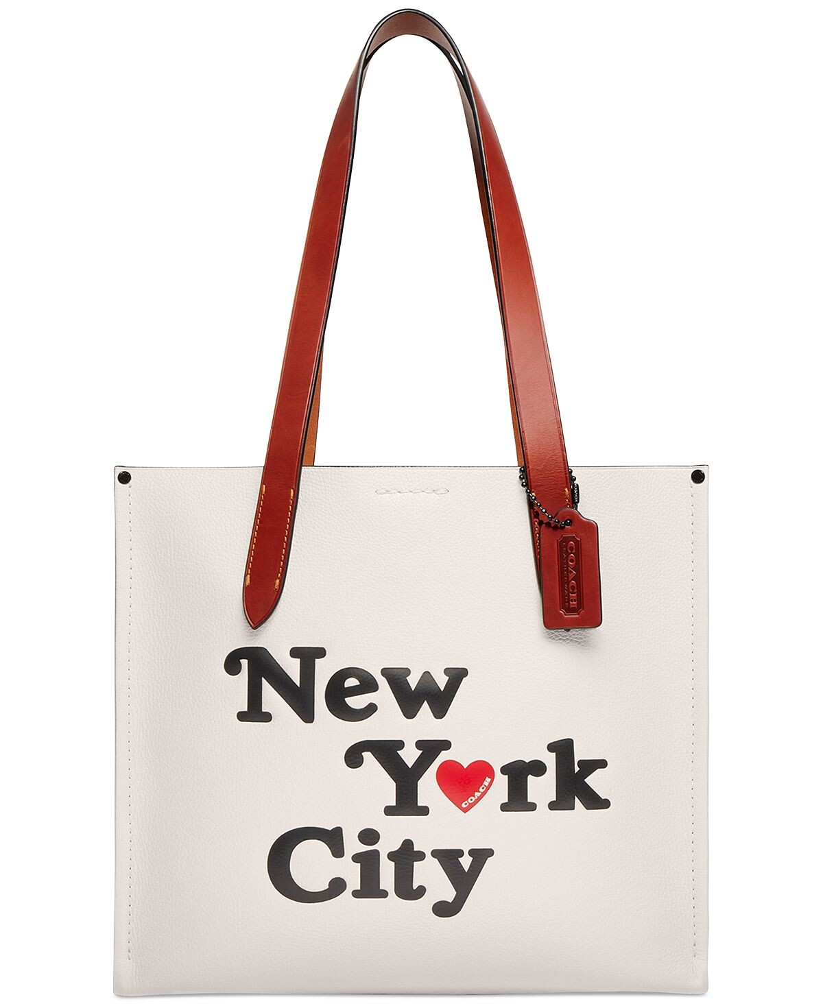 

Кожаная большая сумка Relay Tote 34 NYC среднего размера COACH