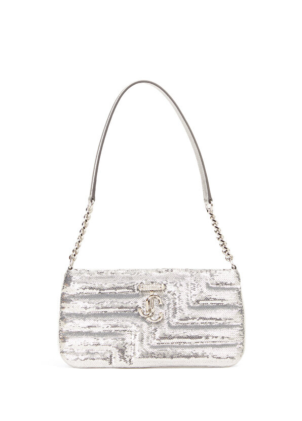 

Серебряная женская кожаная сумка avenue quad Jimmy Choo