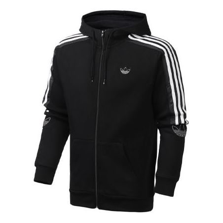 цена Куртка adidas originals logo Printing Casual Hooded Jacket Black, черный