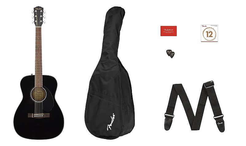 

Акустическая гитара Fender CC-60S Concert Acoustic Guitar Pack V2 Black