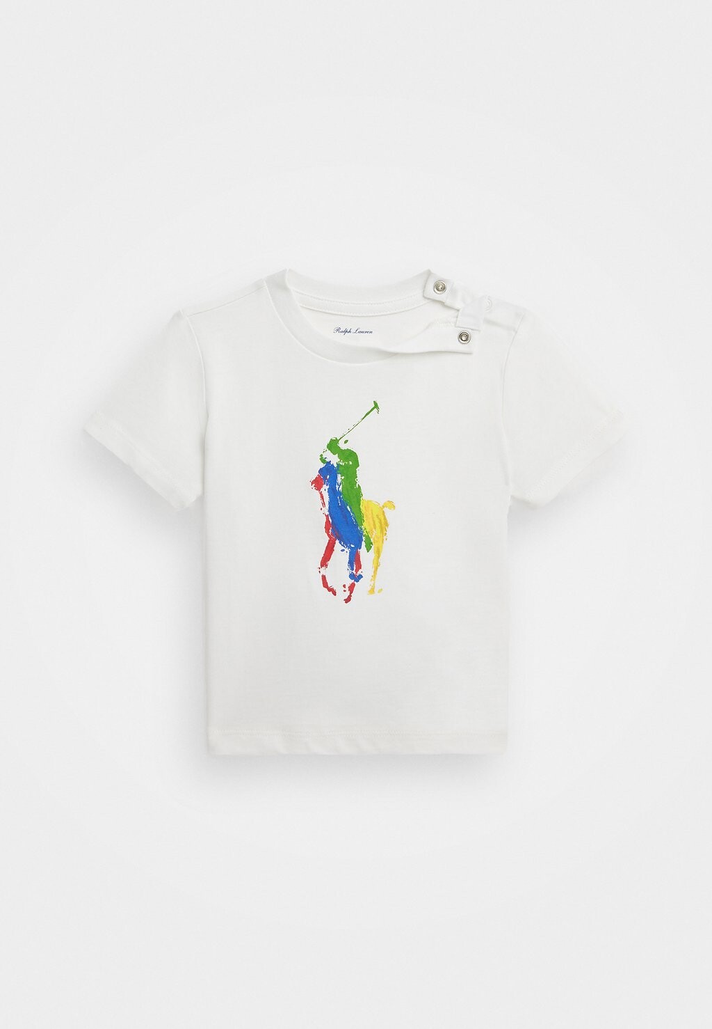

Футболка с принтом BABY Polo Ralph Lauren, цвет deckwash white