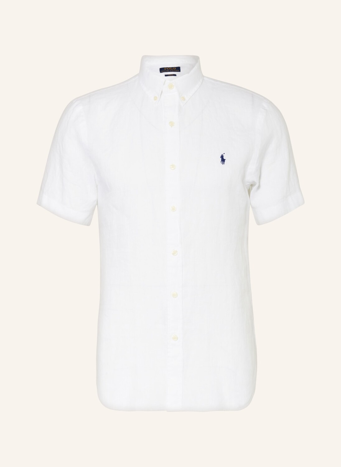 

Рубашка POLO RALPH LAUREN Kurzarm-Slim Fit aus Leinen, белый