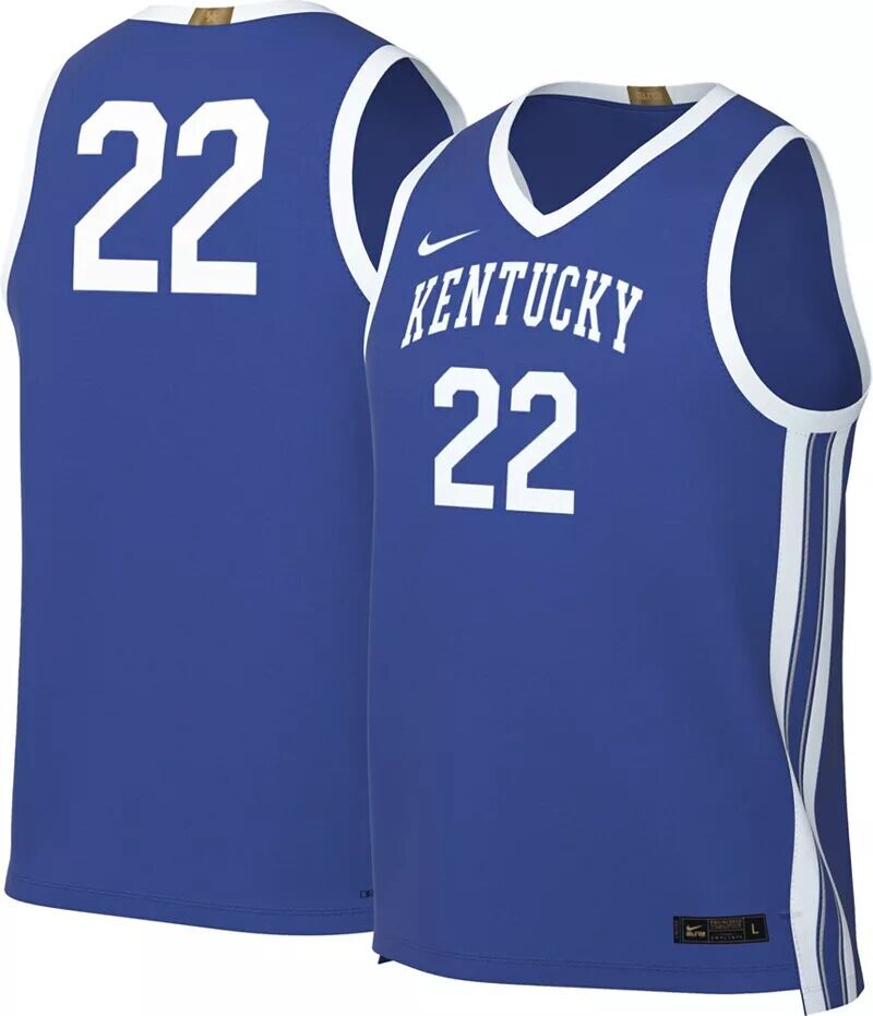 

Мужская баскетбольная майка Nike Kentucky Wildcats #22 Blue Limited