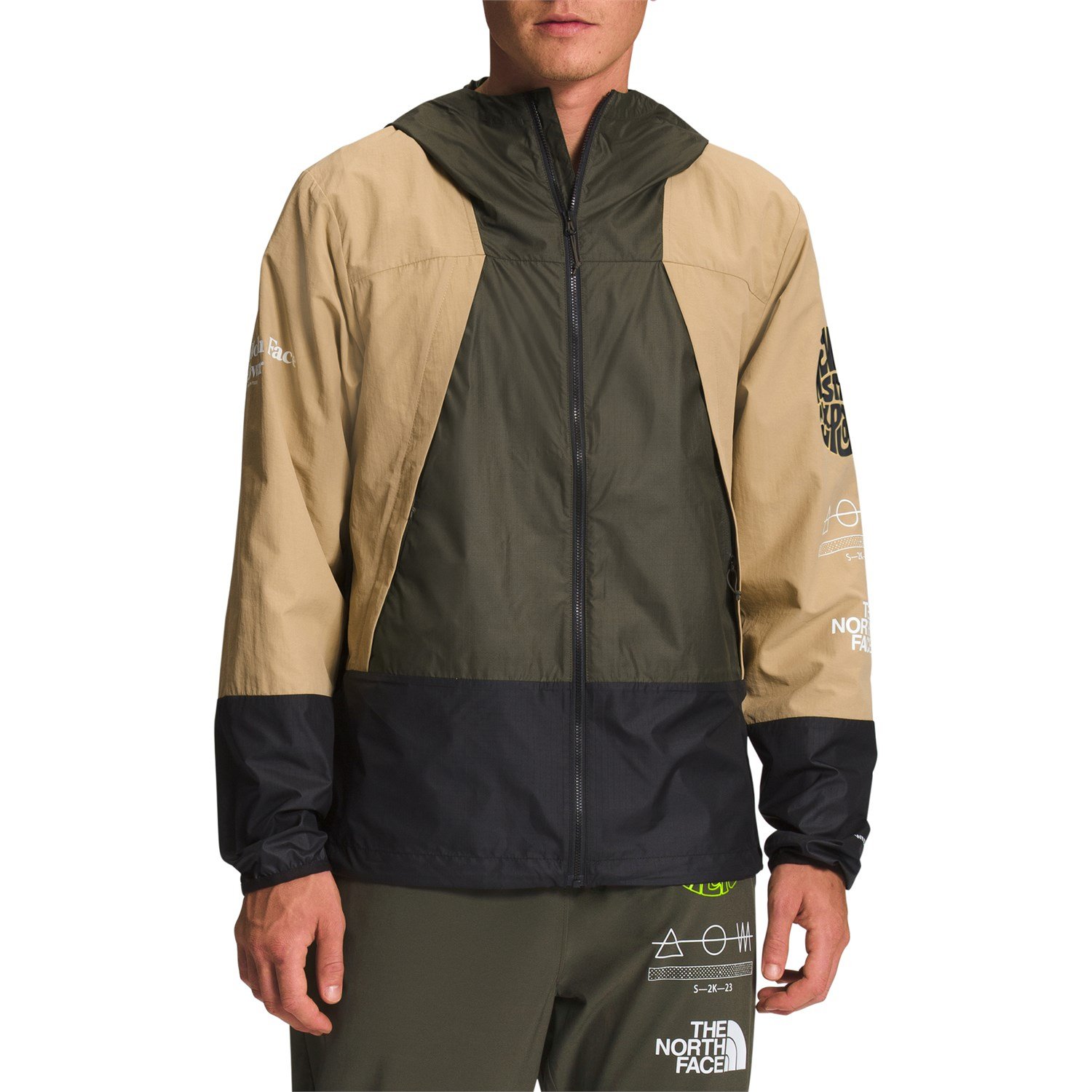 Куртка The North Face Trailwear Wind Whistle, цвет Khaki Stone/TNF Black/New Taupe Green