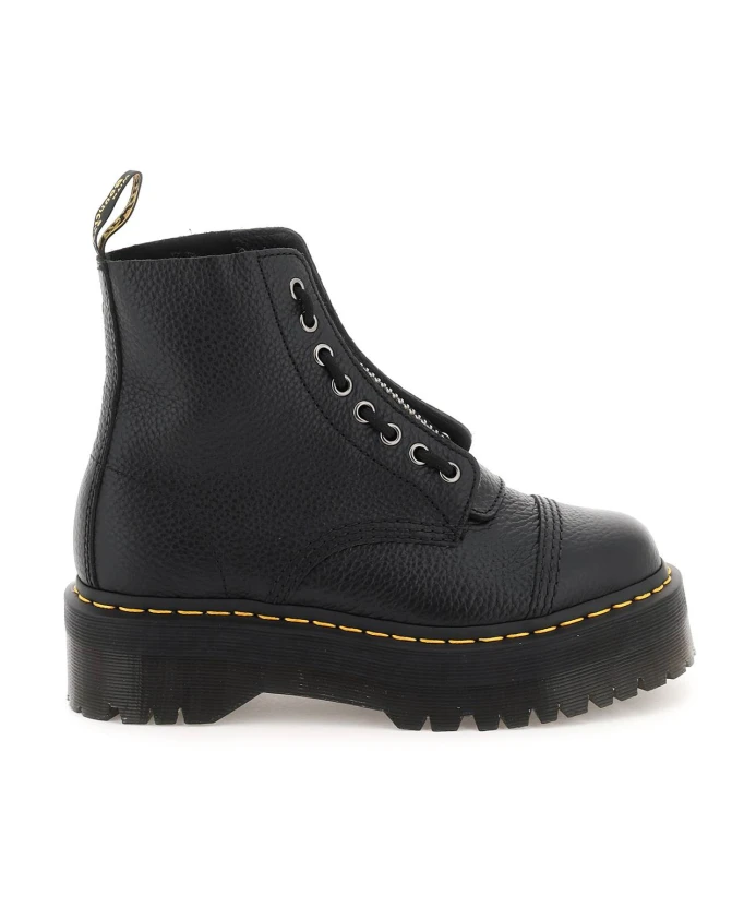 

Ботинки из зерненой кожи на молнии Dr. Martens, черный