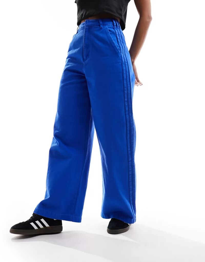 Синие джинсы с тремя полосками adidas Originals x Ksenia Schnaider