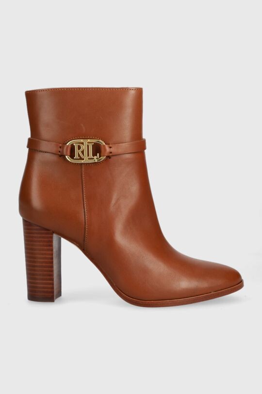 

Кожаные ботильоны Maxie Lauren Ralph Lauren, коричневый