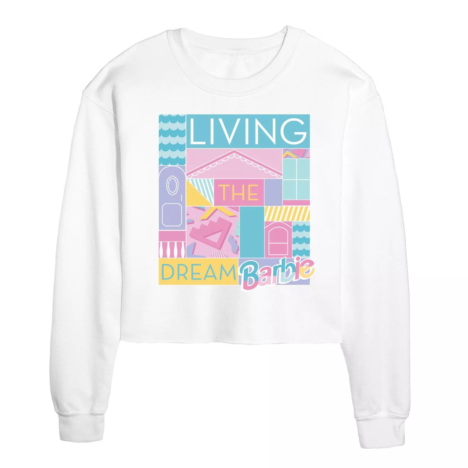 

Укороченный флисовый свитшот с рисунком Barbie Living The Dream для юниоров Licensed Character