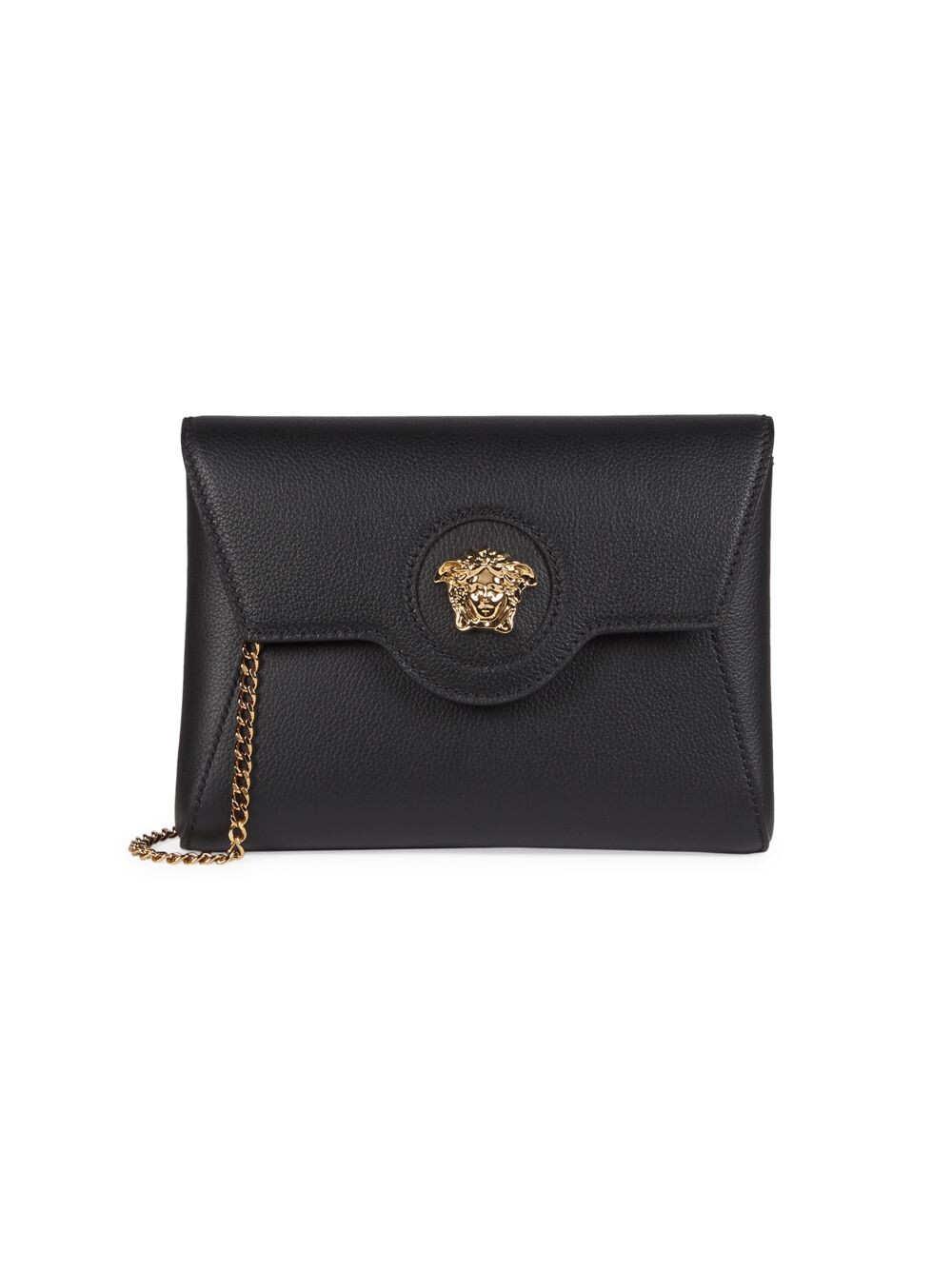 

Кожаный клатч La Medusa на цепочке Versace, черный