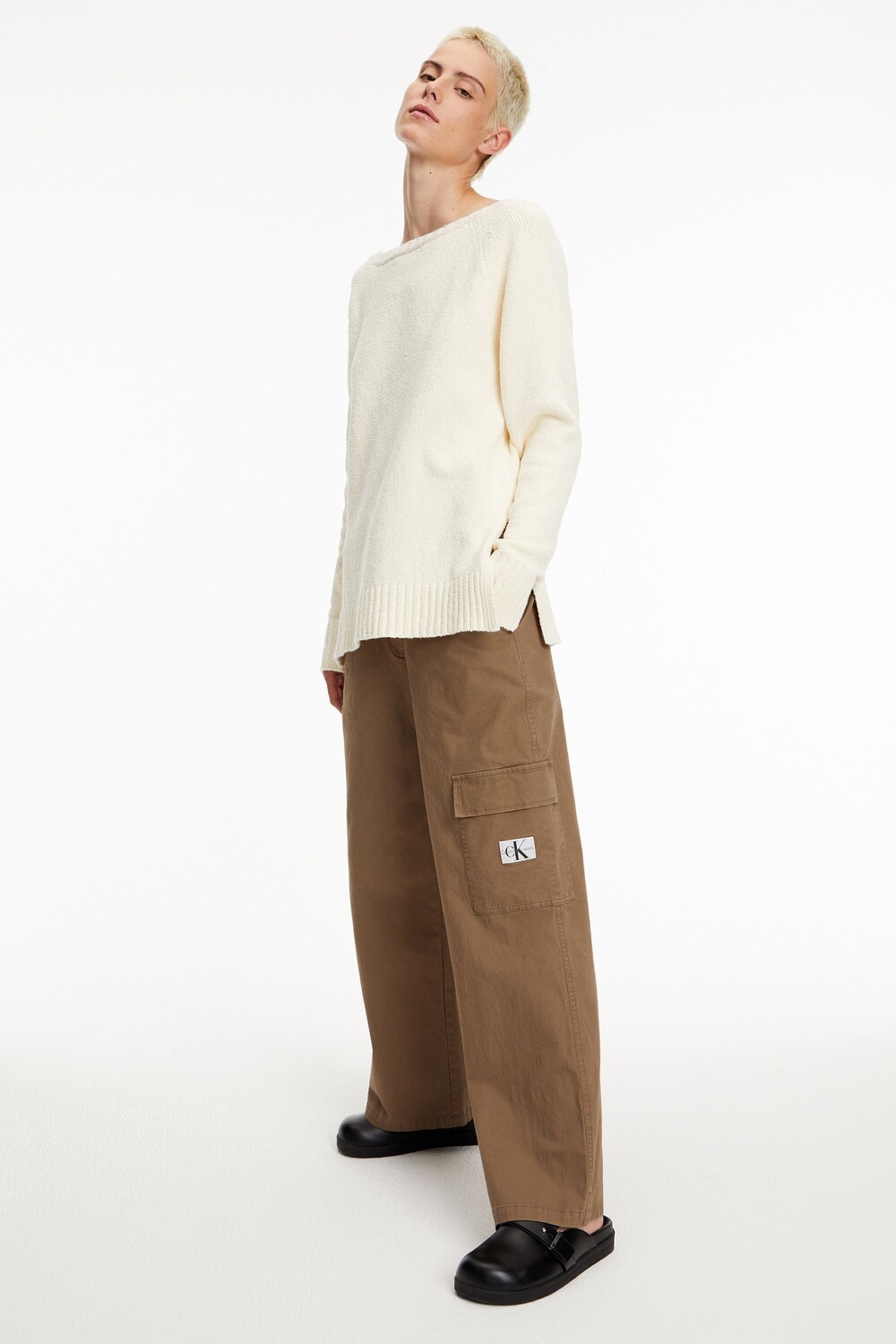 

Коричневые брюки Utility из ткани карго Calvin Klein Jeans, коричневый