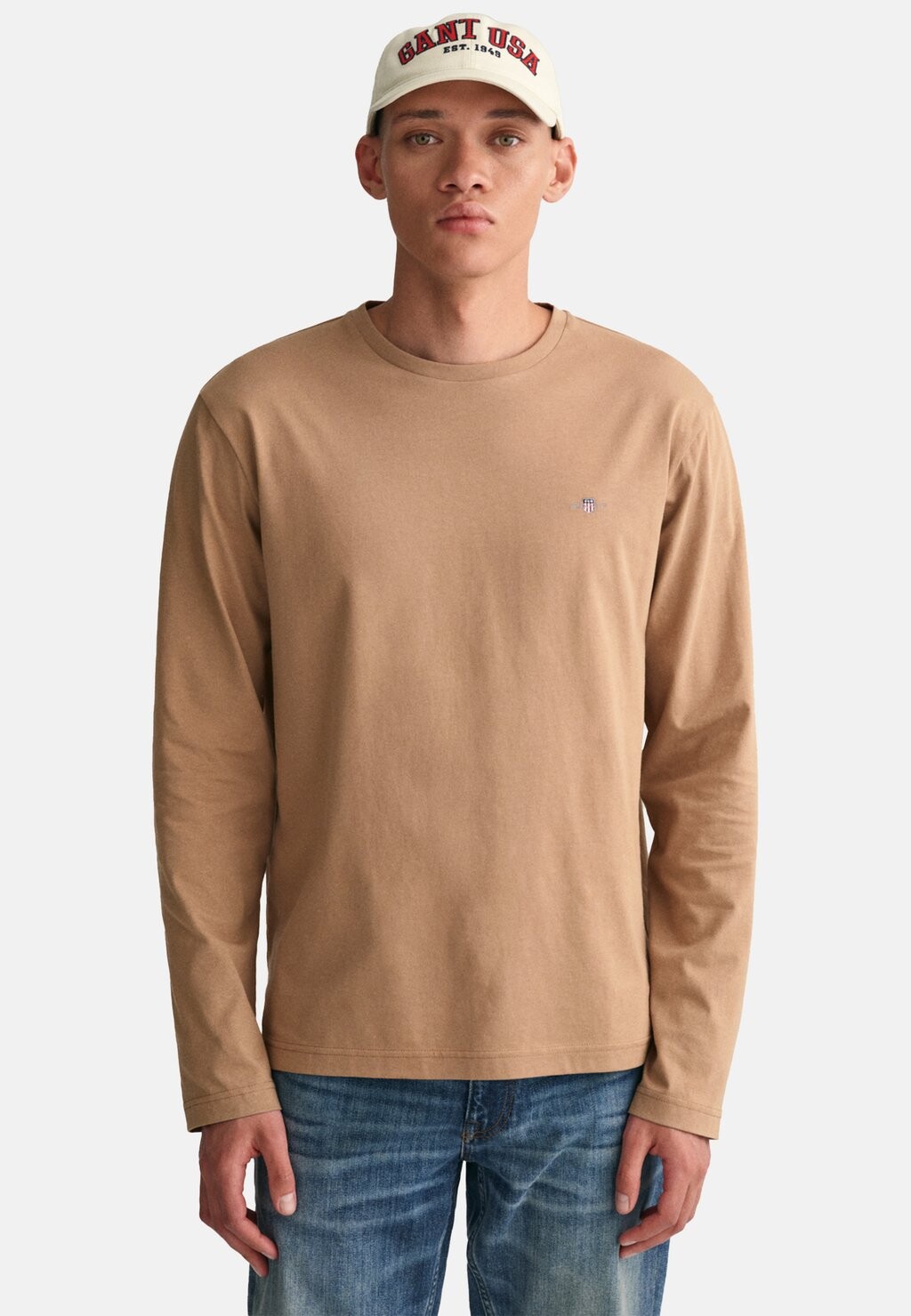 

Футболка с длинным рукавом REG SHIELD GANT, теплый хаки