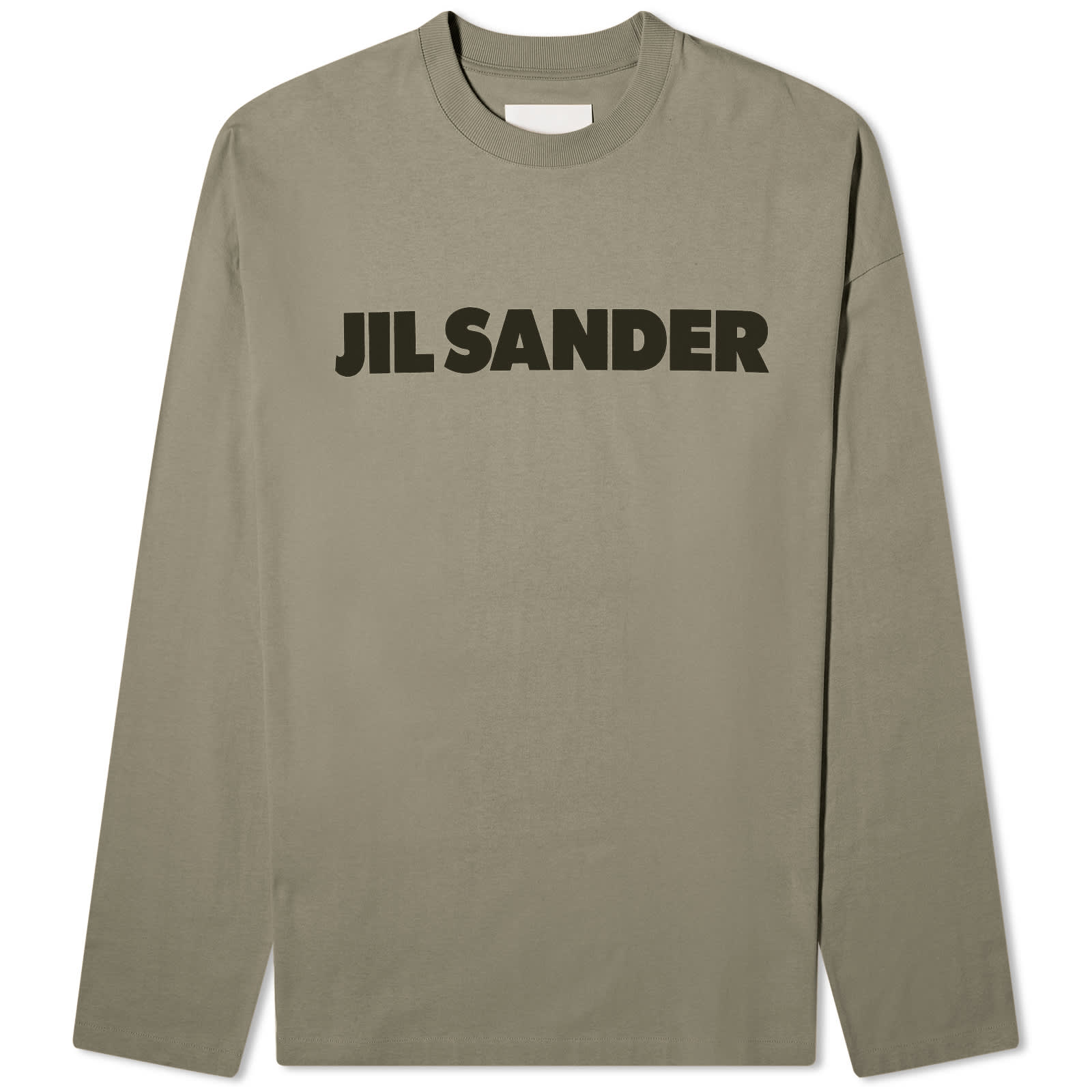 цена Футболка Jil Sander Long Sleeve Logo, цвет Thyme Green