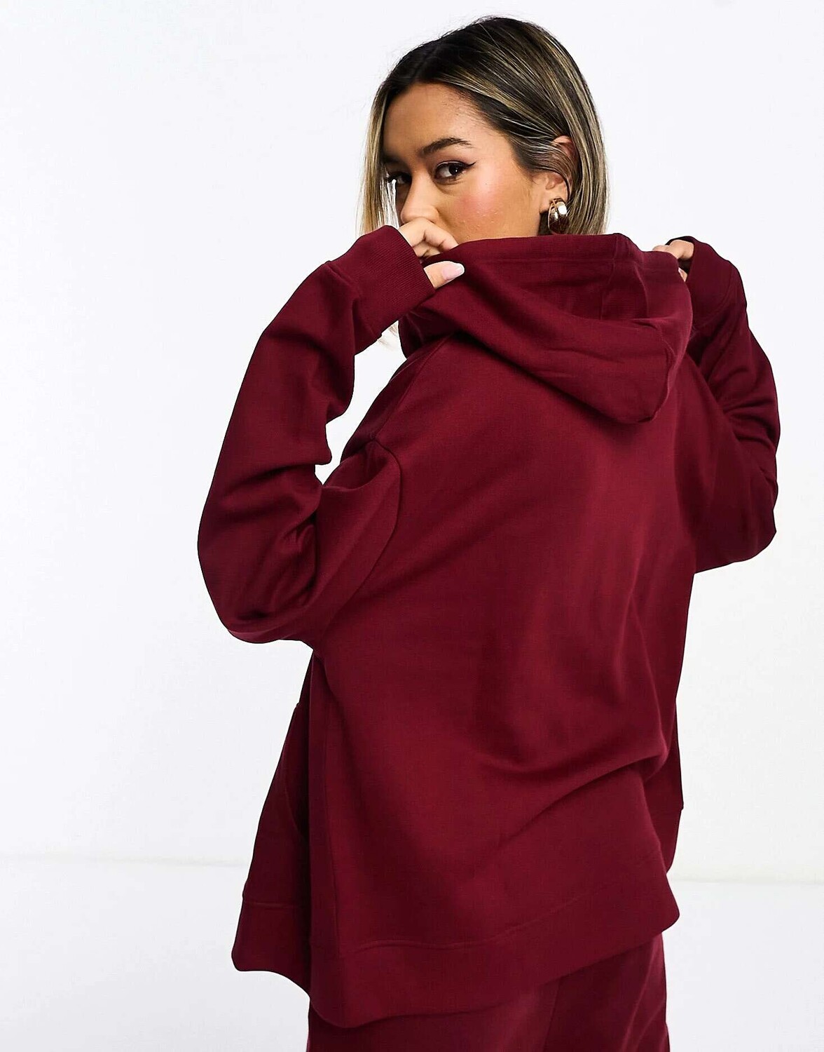 

Темно-бордовое худи на молнии ASOS, Красный