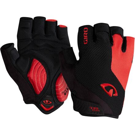 Перчатки Strate Dure Supergel мужские Giro, черный/ярко-красный