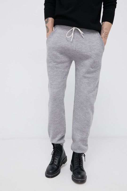 Шерстяные брюки MC2 Saint Barth, серый
