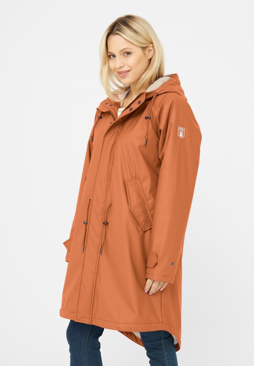 

Дождевик/водоотталкивающая куртка FRIESE-TIDAHOLM Derbe, цвет cinnamon offwhite