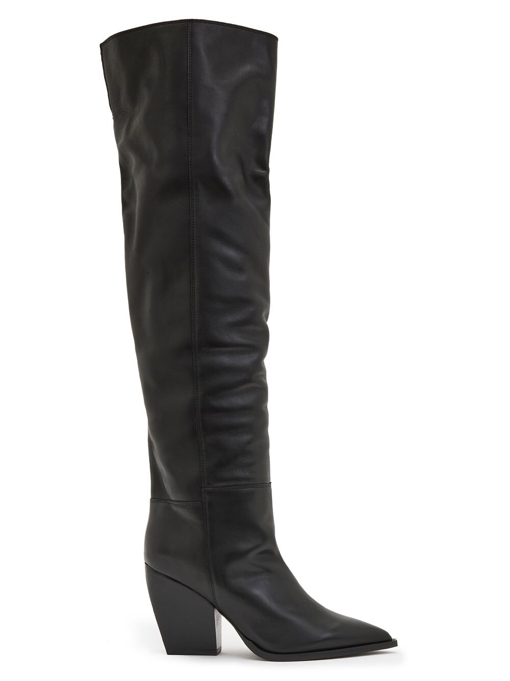 

Кожаные ботфорты Reina AllSaints, черный