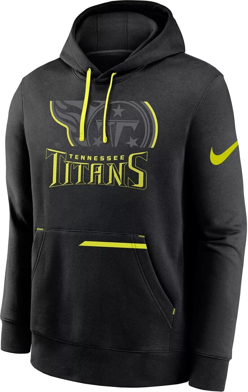 

Мужская худи Nike Tennessee Titans 2023 Volt черного цвета